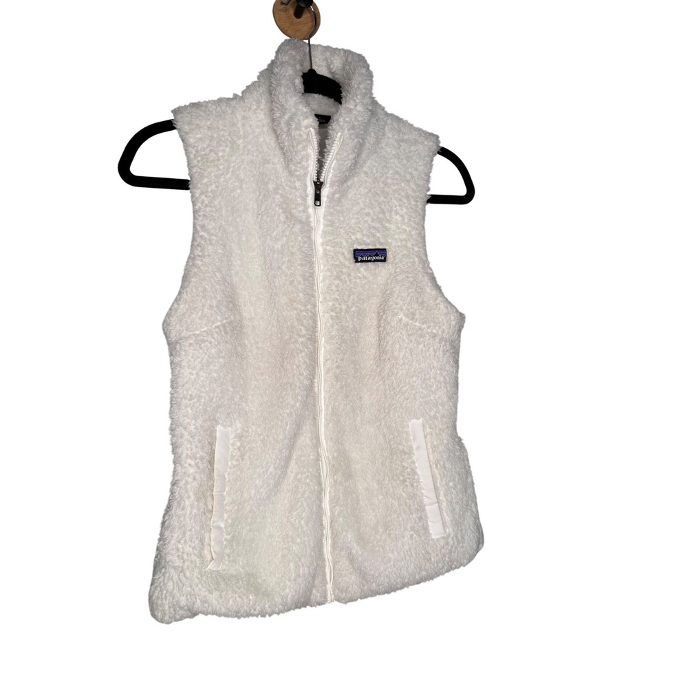 Patagonia‎ white fleece full zip vest